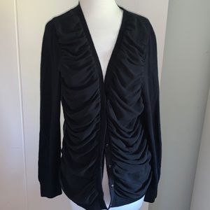 Tahari black cardigan